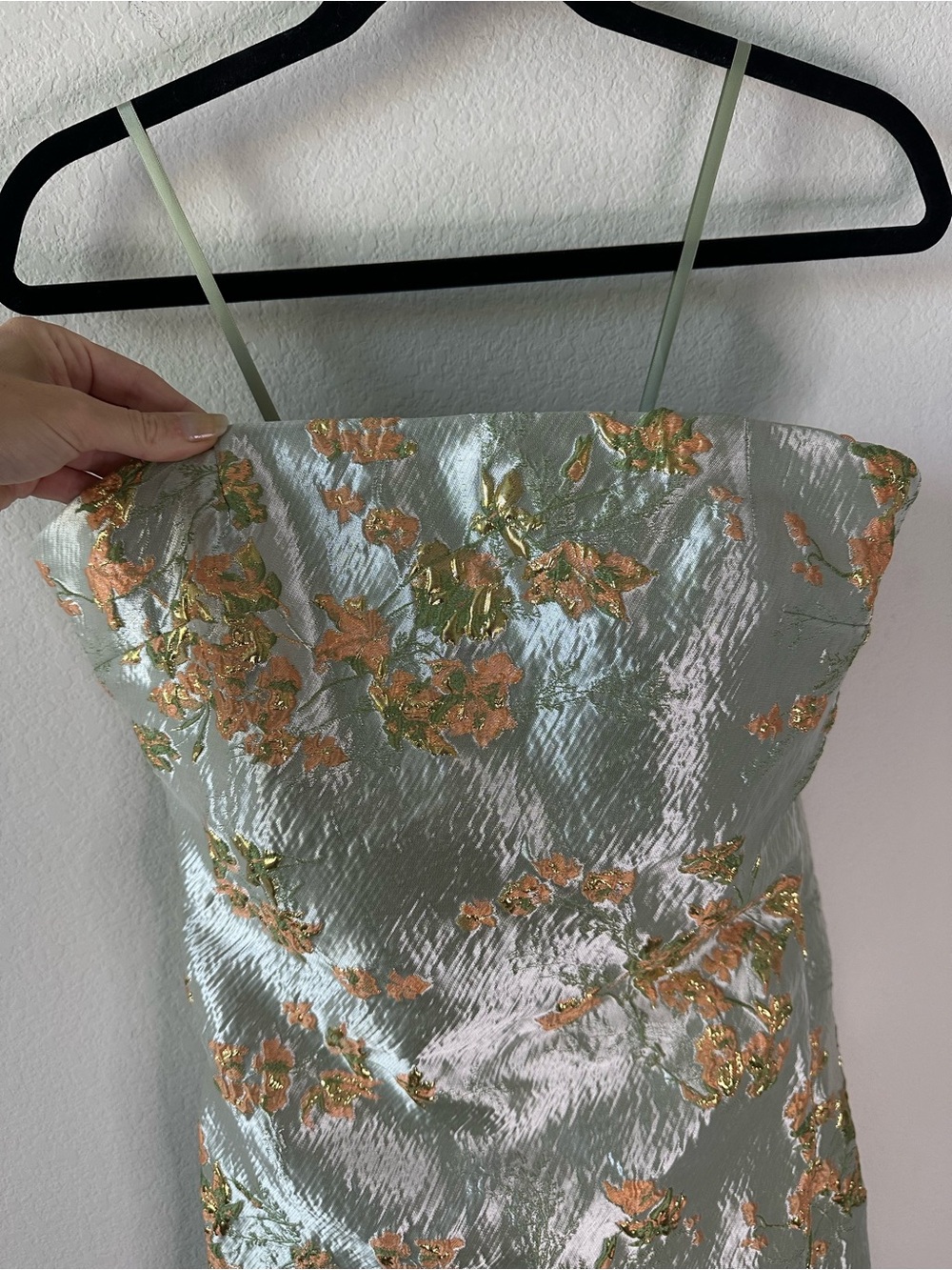 Staud Kennedy Strapless Brocade Midi Dress In Metallic SZ US 6 NWOT - Picture 5 of 7